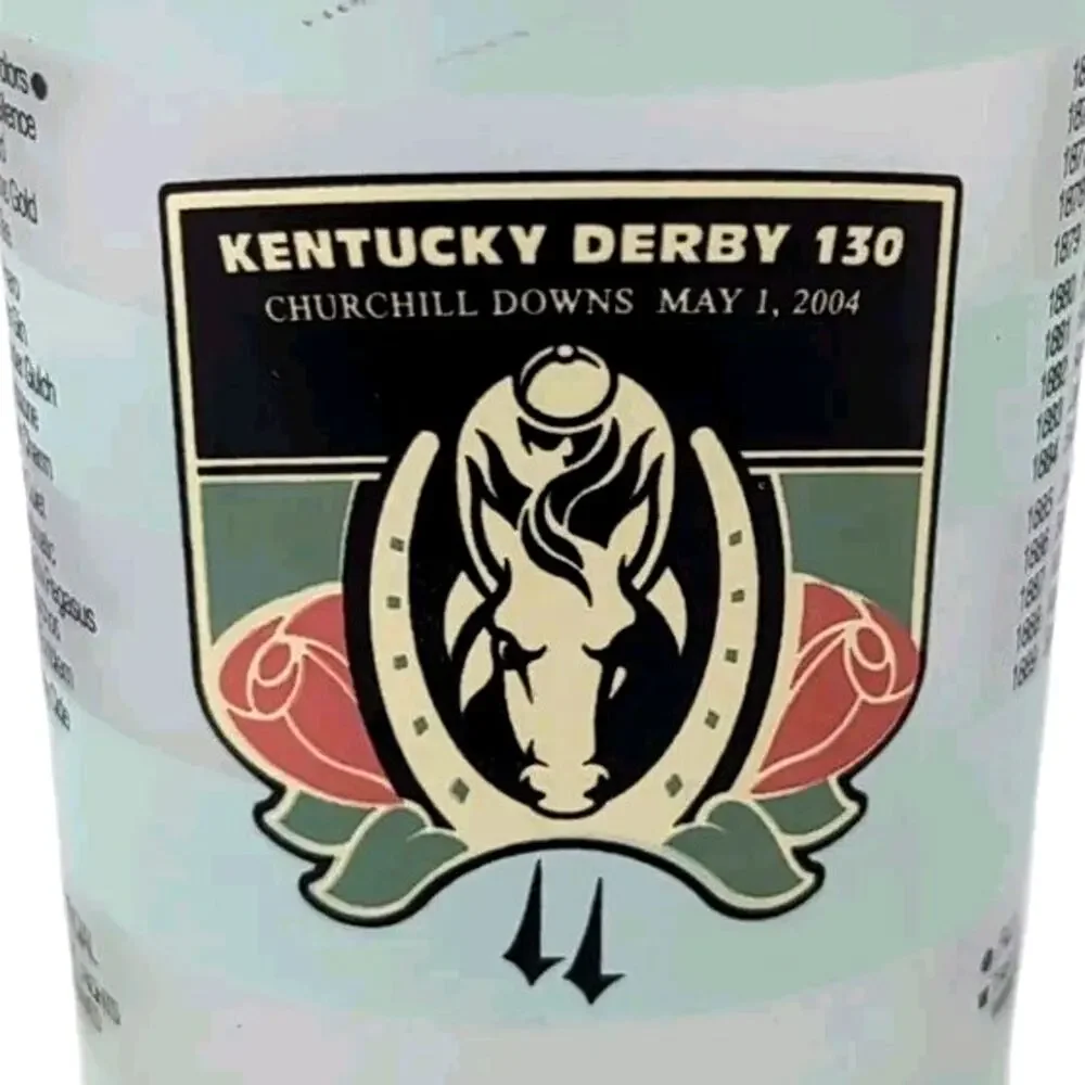 2004 Kentucky Derby 30 Mint Julep‎ Glass Souvenir Horse Race Winner Smarty Jones